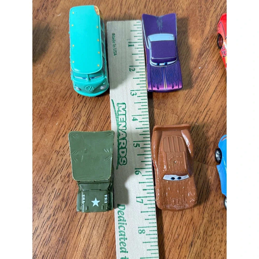 Disney Pixar Cars Lot of 13 Plastic Lightening McQueen Tow Mater Sarge Luigi